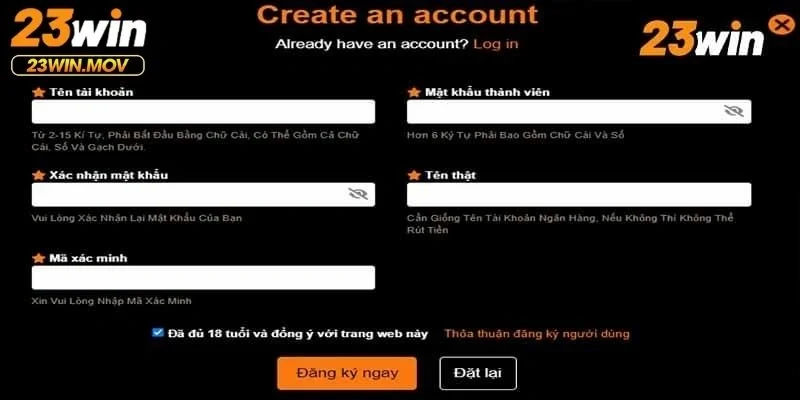 Đăng ký 23win 1 Chuẩn bị trước khi đăng ký